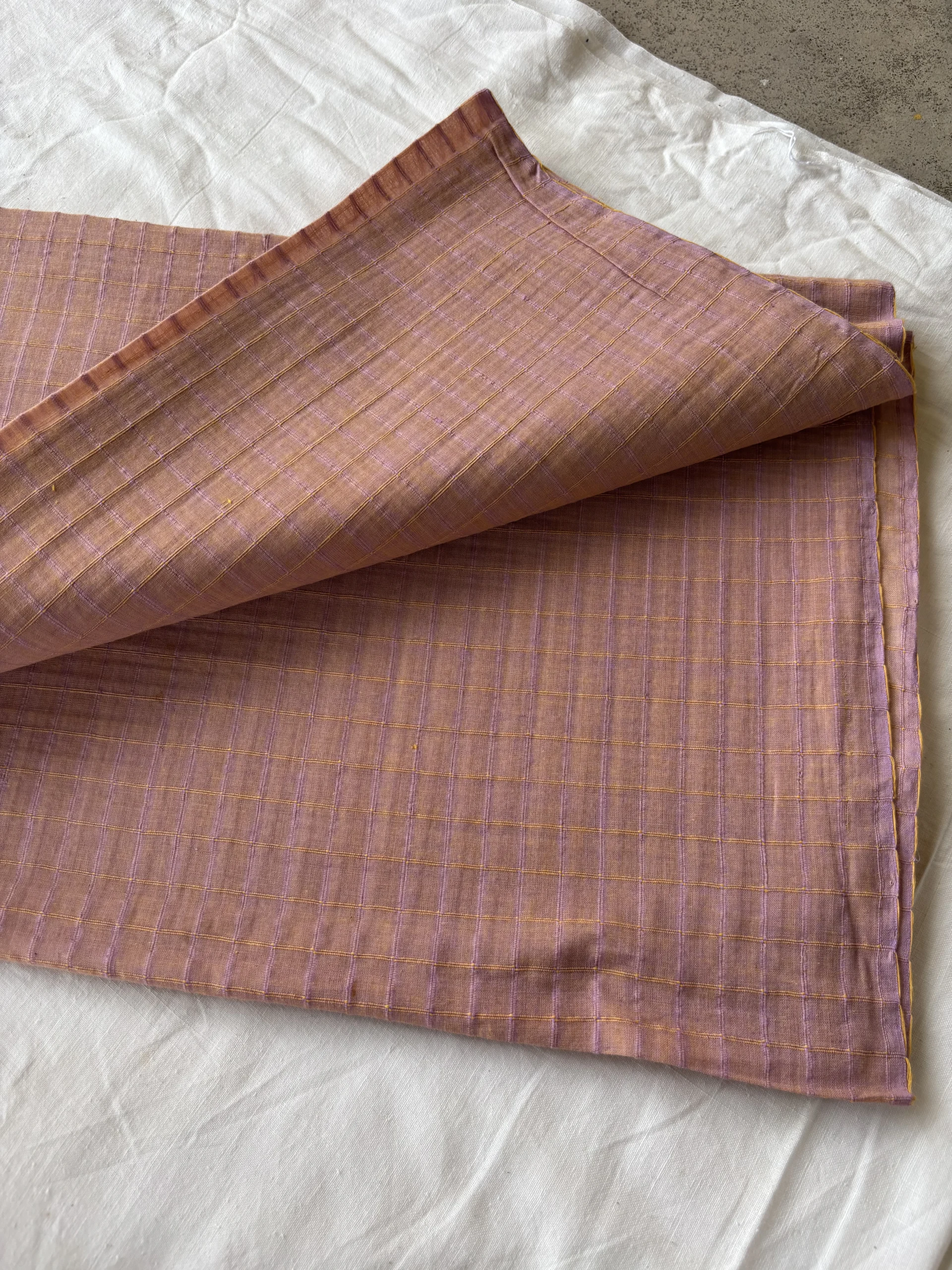 handwoven cotton  room rib check - Image 2