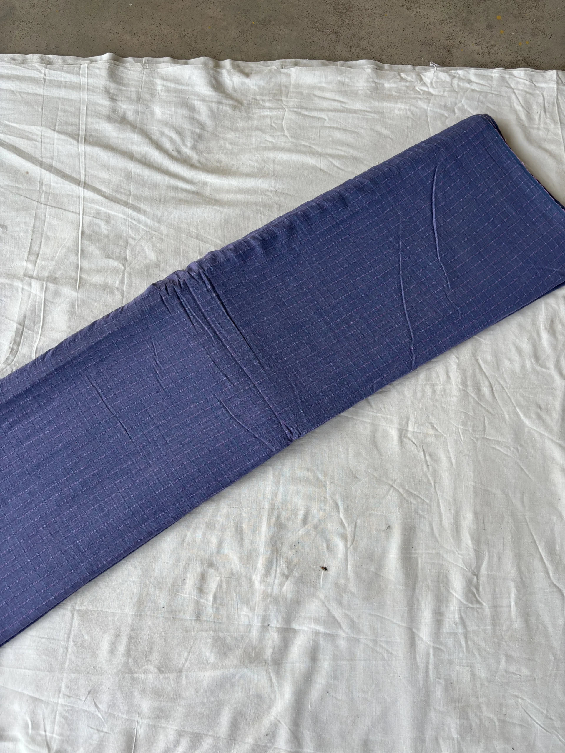 handwoven cotton room rib check