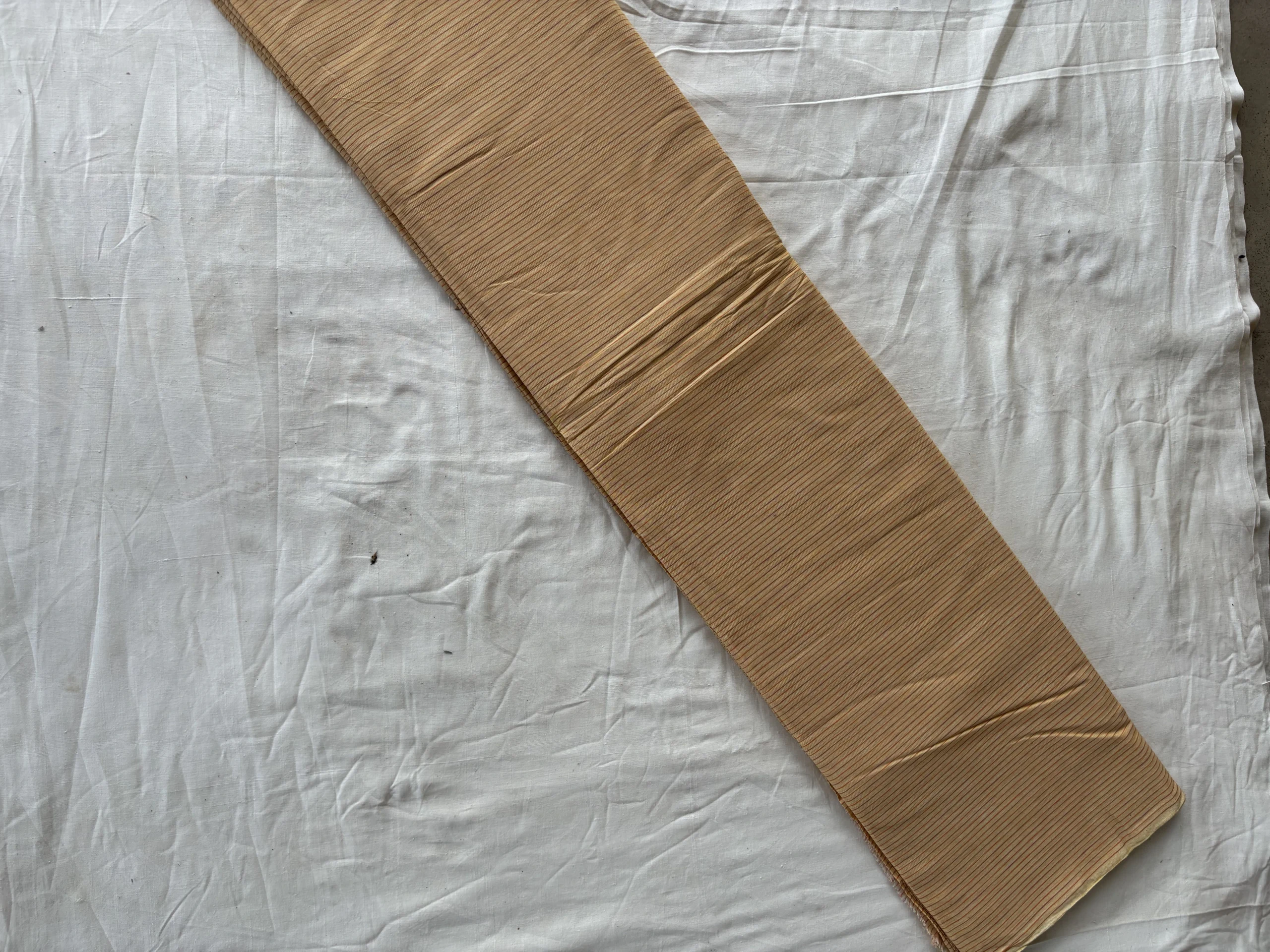 handwoven cotton yellowish stripe