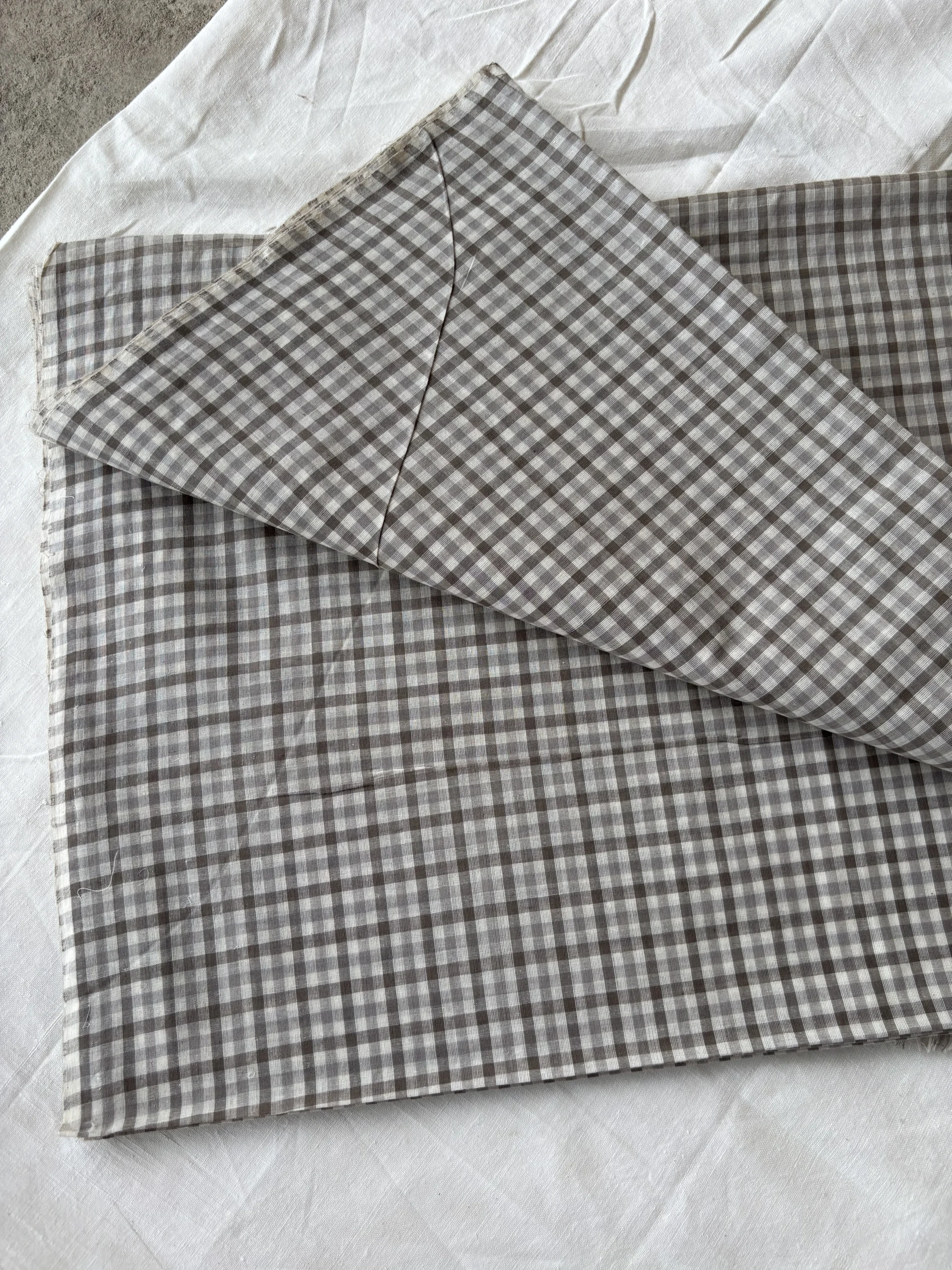 handwoven cotton gingam check - Image 2